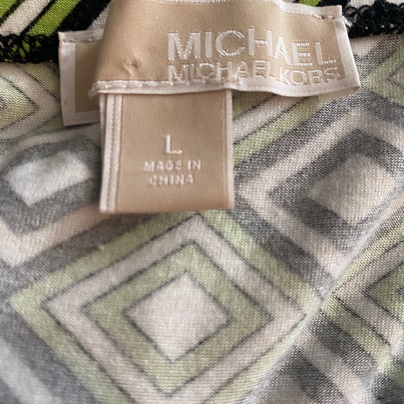 Michael Kors Green Geometric Maxi Skirt - Picture 4 of 4